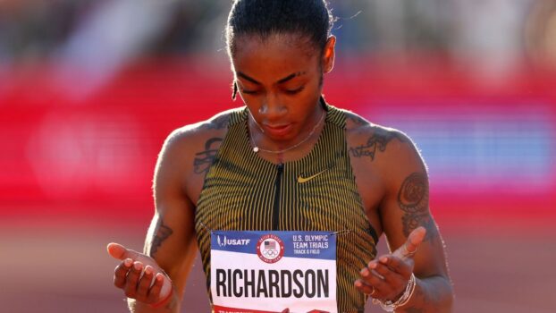 Richardson fails in bid for Olympic 200M spot, Lyles rallies