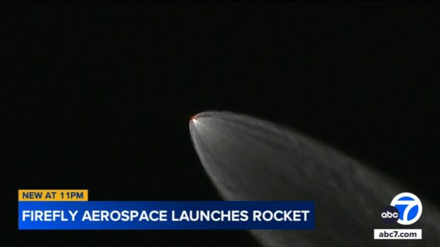 Firefly Aerospace launch of Alpha rocket lights up SoCal sky - Video