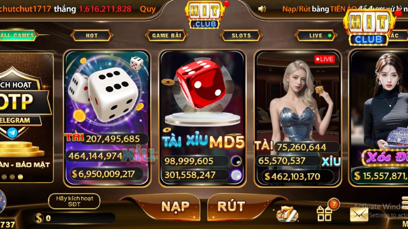 Số tiền nạp vào Hit Club từ 10.000 đồng