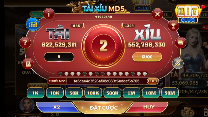 Luật chơi Tài Xỉu MD5 tại Hit Club