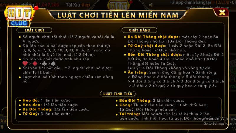 Luật chơi Tiến Lên Miền Nam đơn giản